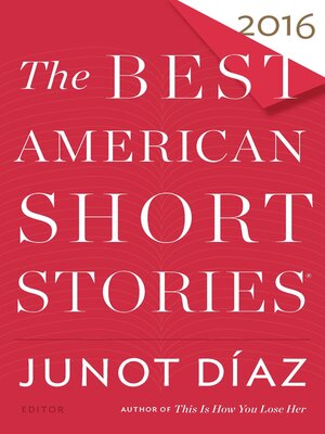 cover image of The Best American Short Stories 2016